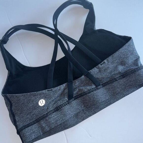 Lululemon Energy Bra in Heathered Black / Black Size 6 - Picture 7 of 9